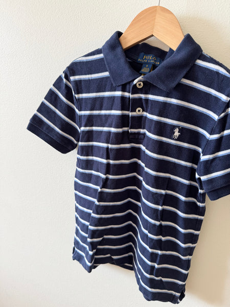 Polo Striped Blue Polo Shirt • 6 years