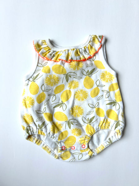 Kyle and Deena Lemon Bubble Romper • 0-3 months