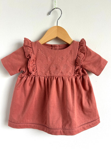 Pink Embroidered Peplum Ruffle Top • 18-24 months
