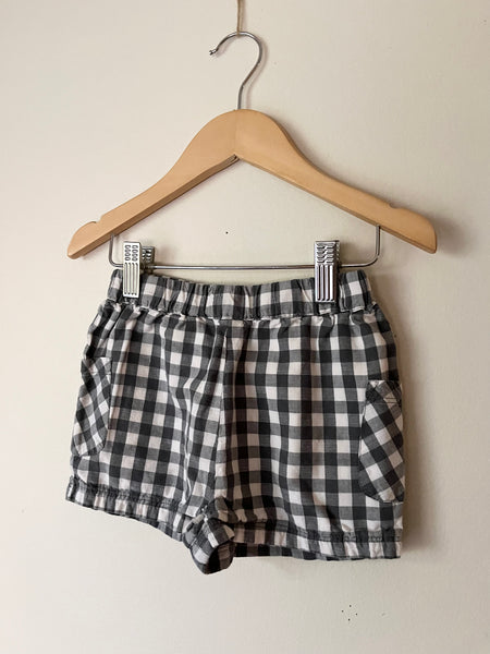 Pehr Green Gingham Shorts • 3-4 years