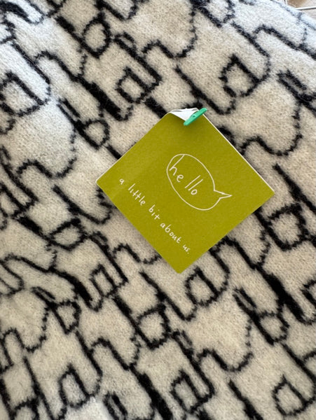 NEW Donna Wilson Blah Blah Blah Wool Blanket
