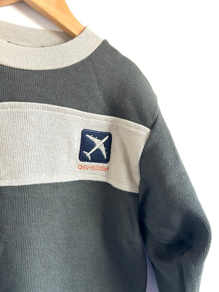Vintage OshKosh Long Sleeve Thick Cotton Shirt with Plane • 2-3 years