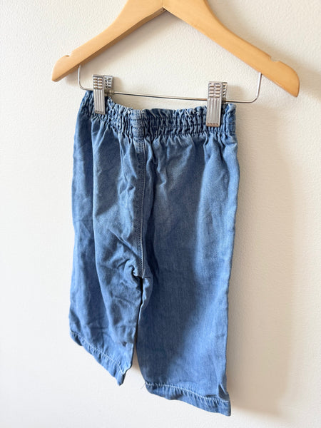 Zara Wide Leg Denim Patch Pants • 2-3 years
