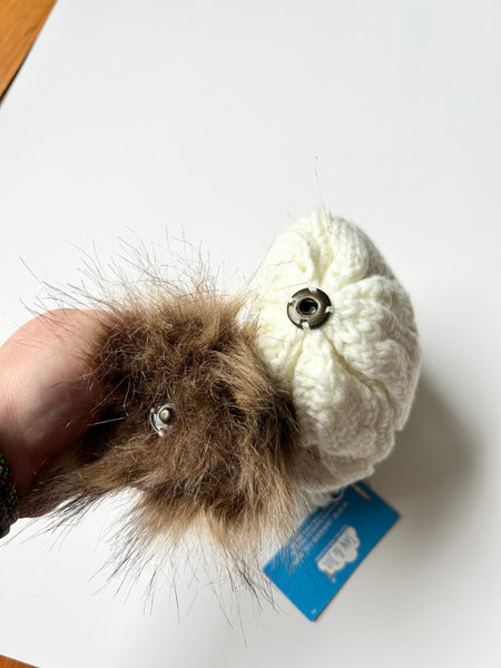 NEW Jan and Jul White Toque with Pom Pom • 6 months - 2 years (Medium)