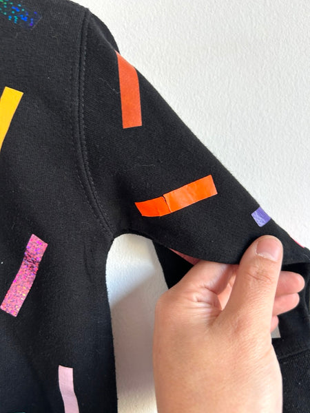 Okayok Multi Coloured Confetti Black Crewneck • 2 years