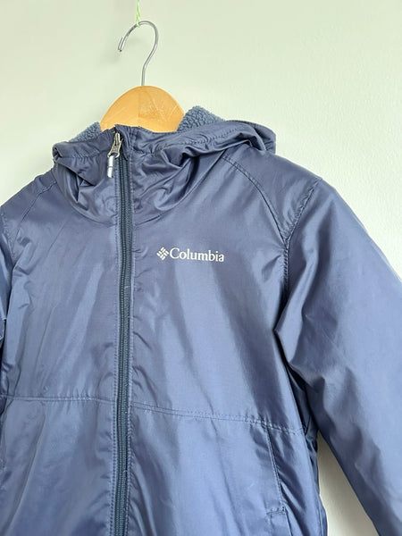 Columbia Cozy Lined Blue Rainjacket • 7-8 years (small)