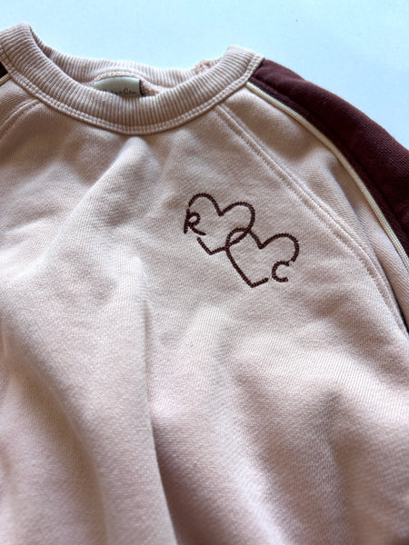 Rylee and Cru 2pc Pink and Marroon 2pc Sweatsuit Set • 2-3 years