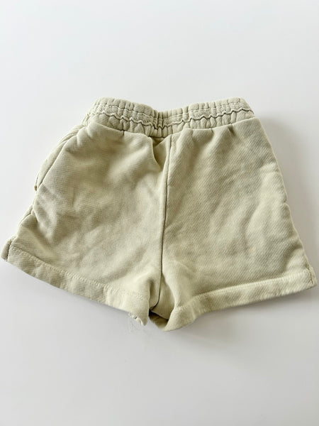 Zara Light Green Cotton Shorts • 12-18 months *