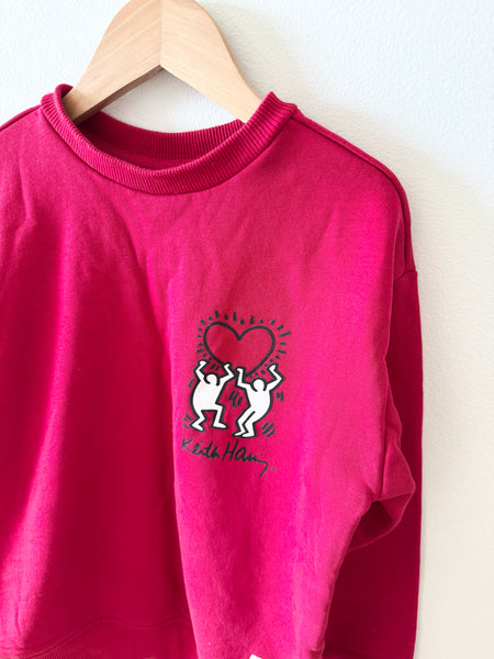 Keith Haring Red Sweatshirt • 6-7 years