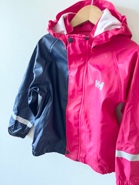 Helly Hansen Pink and Blue Rainjacket • 4 years