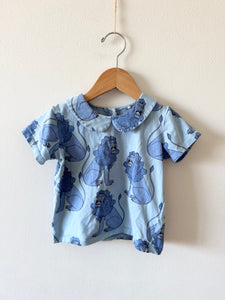 Mini Rodini Lion Peter Pan Collar T-Shirt • 18 months - 3 years
