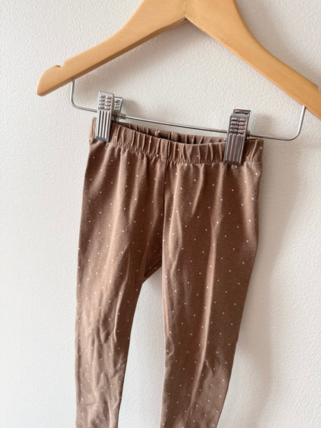 Jax and Lennon Brown Polkadot Leggings • 12-18 months