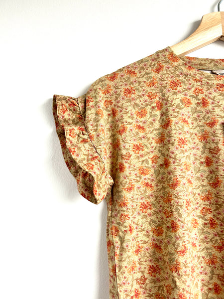 NEW Wheat Ruffle Floral T-Shirt • 8-9 years