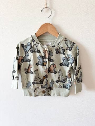 Huxbaby Dino Scootering Button Sweater • 12-18 months