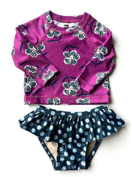 NEW Tea Collection 2pc Swimsuit • 3-6 months
