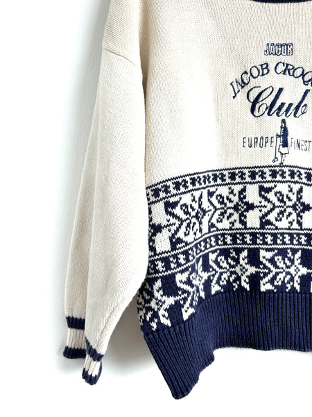Vintage Jacob Jr Cotton Knit Sweater • 7-9 years
