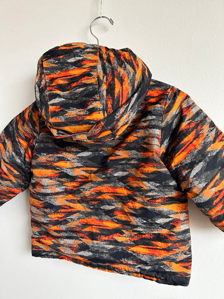 Columbia Orange, Grey, and Black Puffy Snow Jacket • 2 years