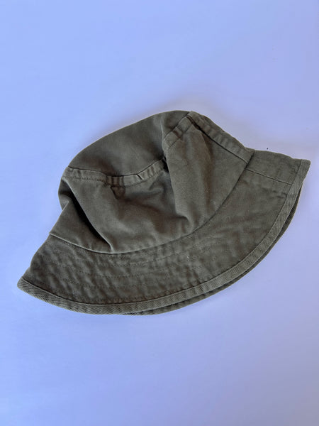 Tovi Olive Green Cotton Bucket Hat • 6-12 months