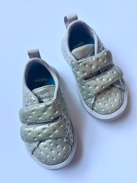Native Sparkly Velcro Shoes • 6c/7c