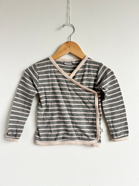 Wheat Kids Merino Striped Kimono Top • 18-24 months
