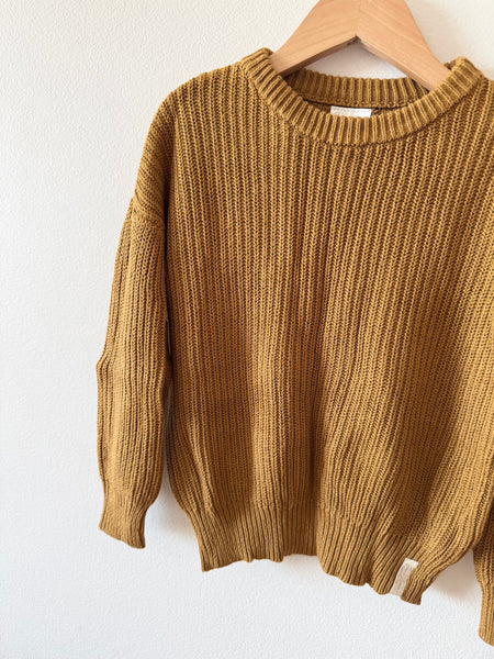 Jax and Lennon Gold/Brown Knit Sweater • 3-4 years