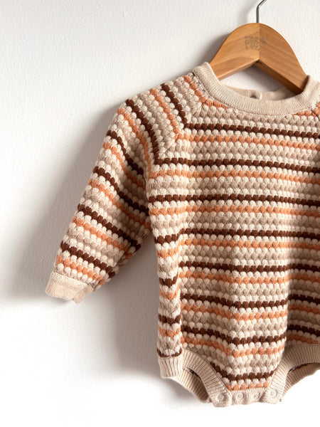Rylee and Cru Boxy Knit Bubble Romper • 0-3 months