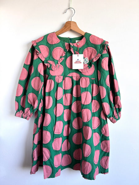 NEW Jellymallow Green and Pink Polkadot Dress • 8-10 years