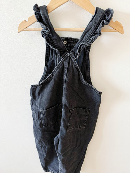 Zara Black Denim Overalls • 2-3 years