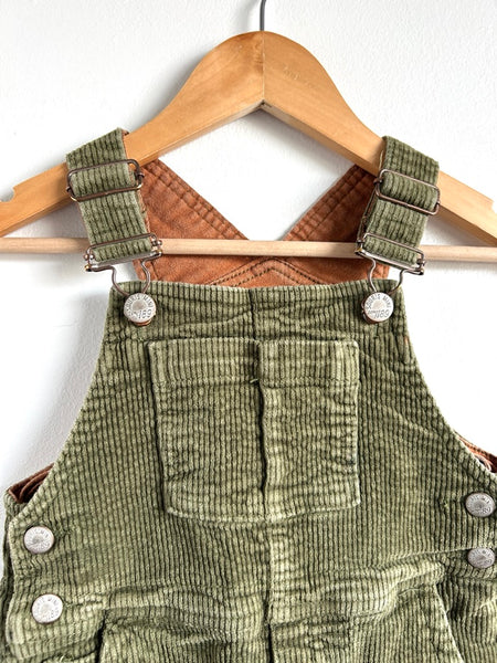 Souris Mini Green Corduroy Overalls • 4-5 years