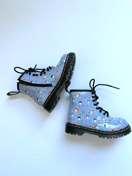 NEW Doc Marten Mushroom Blue Leather Boots • 8c