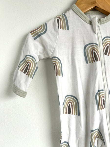 Kyte Bamboo Rainbow Zip Romper with Feet• 0-3 months