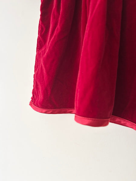 Vintage Velvety Red Dress • 3-6 months *