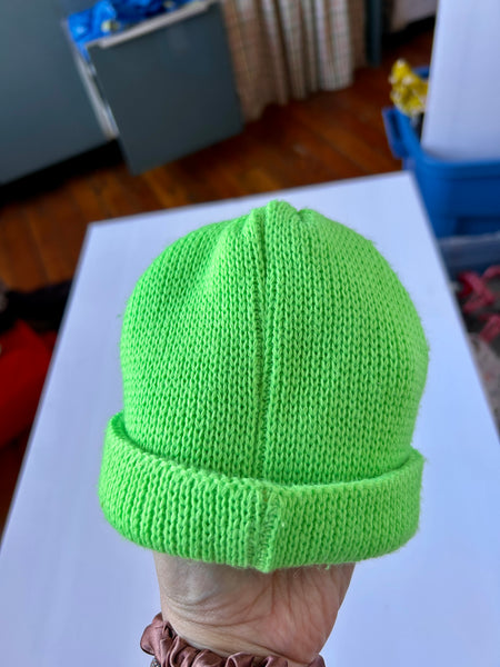 L&P Apparel Neon Green Knit Toque • Newborn - 3 months (heads up to 38cm)