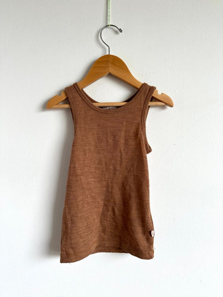 Wheat Brown Merino Wool Tank Top • 5 years