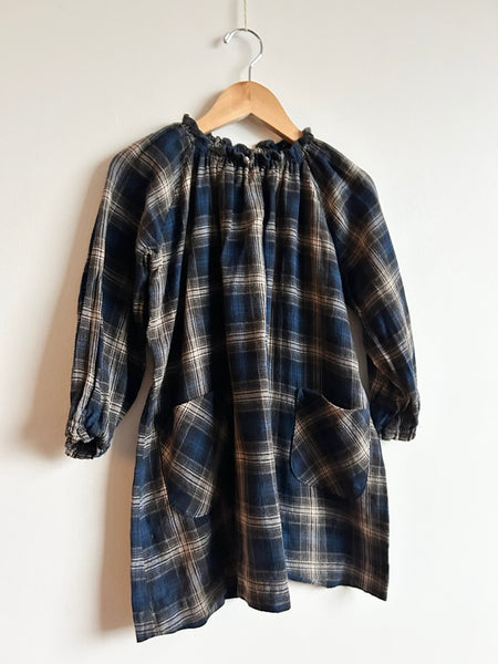 Mi and Bear Blue Plaid Dress • 5-7 years
