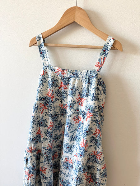Uniqlo Tank Dress Blue Flowers • 5-7 years