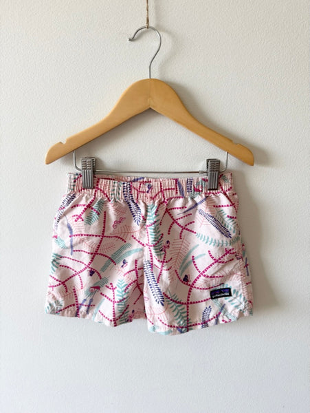 Patagonia Floral Baggies Pink Shorts • 3-4 years