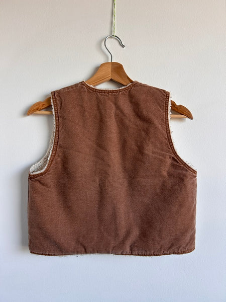 Vintage Please Mum "Safari Adventure" Brown Canvas Vest • 4-7 years