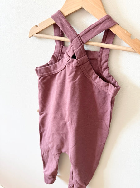 Jax and Lennon Brown Romper Overalls • 12-18 months
