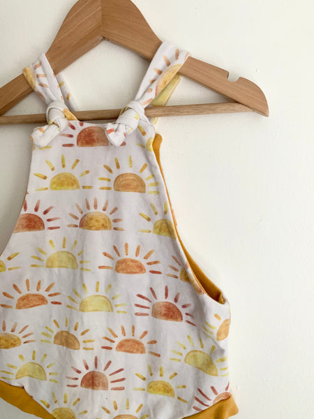 Hadley Rose Designs Yellow Sun Romper • 6-12 months