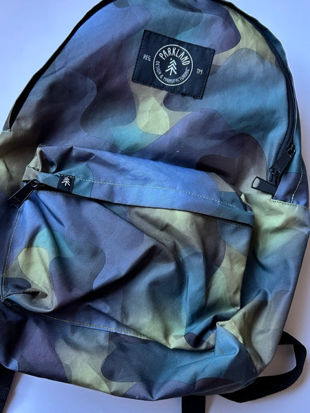 Parkland Green and Blue Patterned Backpack