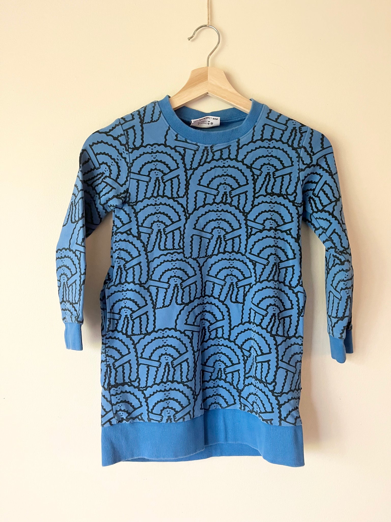 Minti Blue Long Sleeve Sweater Dress • 7-8 years