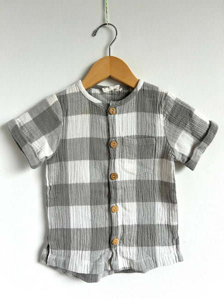 City Mouse Muslin Checkered T-Shirt • 4 years