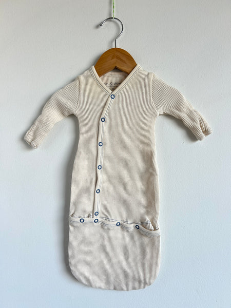 Fin and Vince White and Blue Waffle Gown/Bundler Suit • Newborn