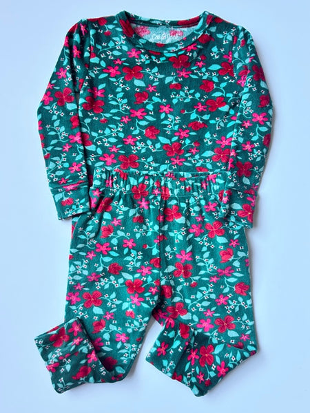 Cat and Jack 2pc Fuzzy Green and Red Set • 18-24 months