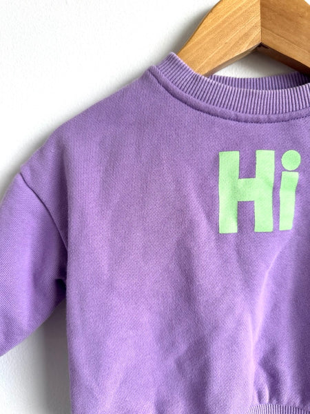 Purple Hi Sweatshirt • 6-12 months