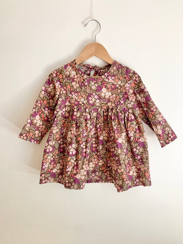 Nest and Nurture Purple Floral Dress • 2 years