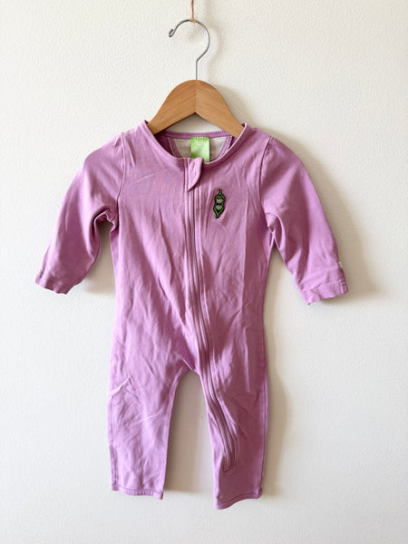 PK Beans Purple Long Sleeve Romper • 6-12 months