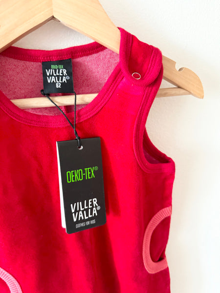 NEW Villervalla Red Tank Romper • 3-6 months