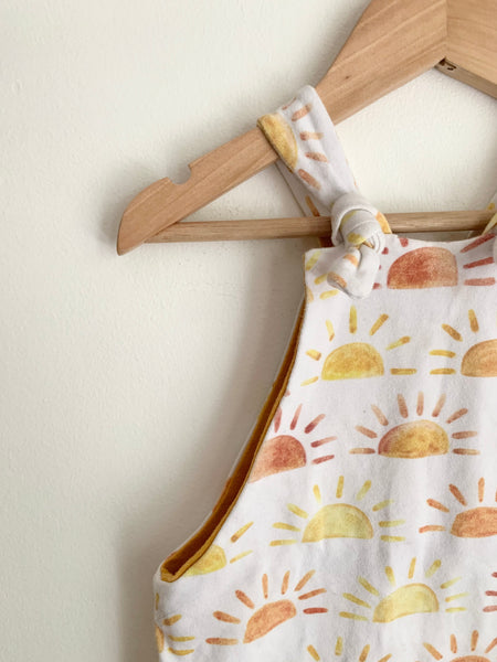 Hadley Rose Designs Yellow Sun Romper • 6-12 months